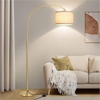 Gold Floor Lamp, Arc Floor Lamp for Living Room wi