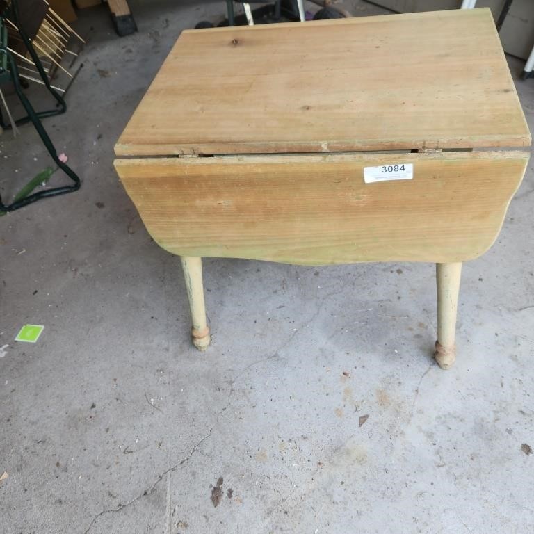 Vintage Child's Wood Drop Leaf Table