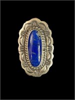 BLUE LAPIS STERLING RING SIZE 8