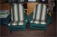 Pair of Green Adirondack Chair