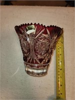 Vintage Czech Bohemia Caesar Crystal Vase
