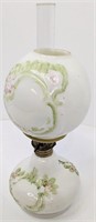 Small Milk Glass Hurricane Oil Lamp