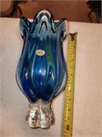 Vintage Czech Bohemia Glass Vase