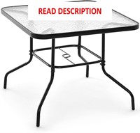 Giantex 34 Outdoor Dining Table  Tempered Glass