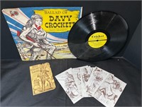 Vintage Davy Crocket Lot Picture Cards Album, &