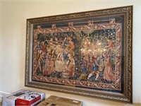 French Needlepoint Tapestry Wine Makers