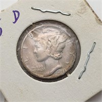 1945 D Silver Mercury Dime