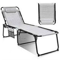 $79  Costway Folding Beach Lounge Chair - Gray