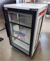 Vtg Pepsi Refrigerator Cooler Single Door Works!