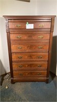 Antique Chest of Drawers with Bamboo Carving BR1