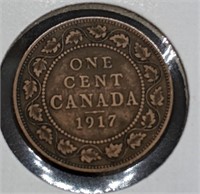 1917 Canadian Large One Cent Coin