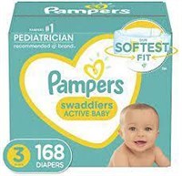 APPROX 126 COUNT, PAMPERS SWADDLERS ACTIVE BABY