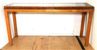 Sofa Table with Glass Insets