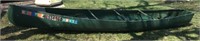 Square back aluminum canoe, 15.5 feet long