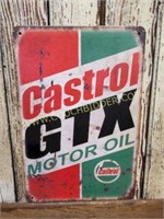 Nostalgic Castrol GTX Motor metal Oil Sign