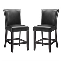 MODERION Counter Bar Stools Set of 2, Solid Wood