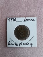 1937A Bronze German Coin