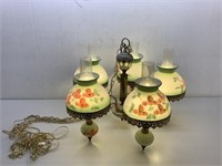 *LPO* Hanging Light  Works Hand painted shades