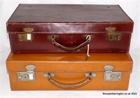 Two Vintage Attache Cases with Keys.