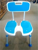 Adjustable Shower Assist Chair, Seat Measures 17"