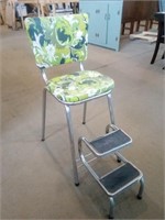 Vintage Step Stool Chair Measures 15" x 20" x 35"