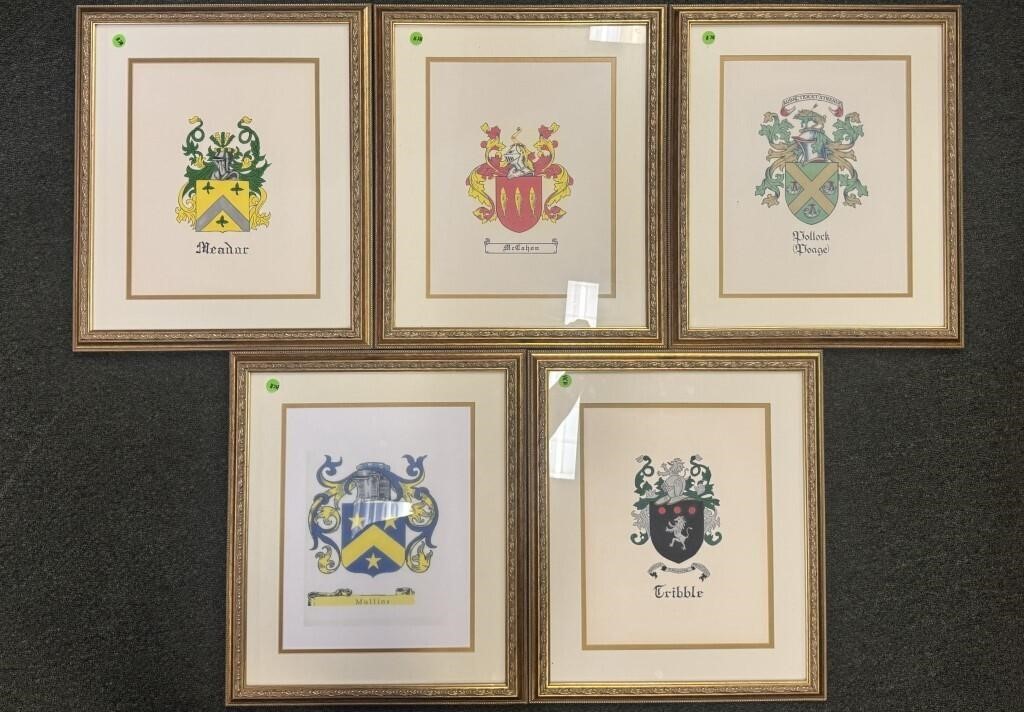 5 Prints of Family Crests