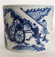 Large Vintage Chinese Porcelain Brush Pot 6"H
