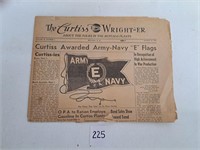 WW2 Curtis Aircraft Newspaper 1942
