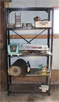 Metal Shelf with Contents