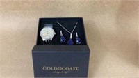 Gold Coast watch, necklace, earrings set