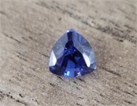 Blue Faceted Tanzanite Trillion Cut