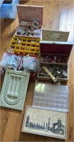 Box of mostly jewelry making/beads and empty