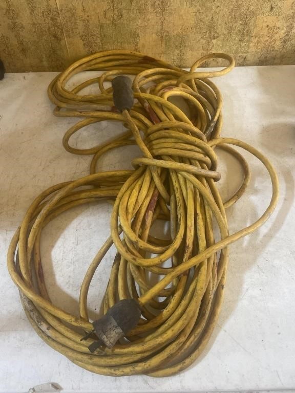 Large yellow locking extension cord