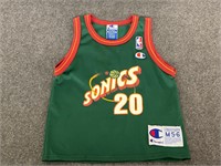 Payton No. 20 Sonics Kids Jersey Size M 5-6