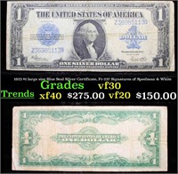 1923 $1 large size Blue Seal Silver Certificate, F