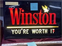 Winston cigarette sign (plastic)  Works