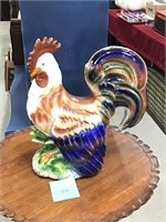 Glazed Rooster Statue