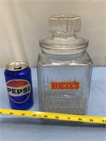 VINTAGE LARGE 9 1/4" KOEZE'S GLASS Apothecary