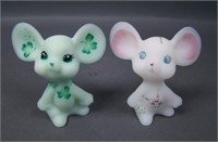 Two Fenton Mice Figurines