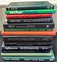 N - LOT OF HARDBOUND GOLF BOOKS (J37)