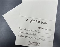 $75 Gift Card to The Wardrobe in Springfield IL