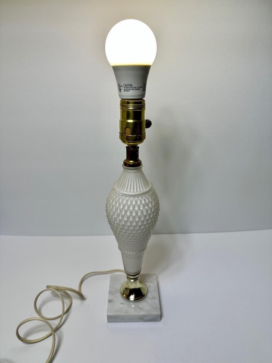 Vintage 1950’s Milk Glass Lamp