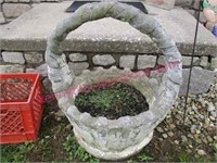 concrete basket planter (30in tall) heavy