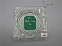 Vintage Halle Brothers Co. glass ashtray