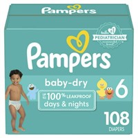 *Pampers Baby Dry Diapers Size 6 108 Count