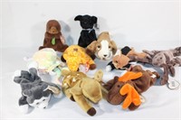 Lot of TY Beanie Babies - Octopus, Giraffe, etc