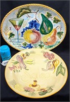 Italy Serving Platter & Salad Bowl Lot