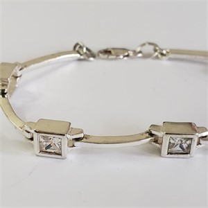 $320 Silver CZ Bracelet