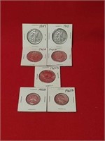 Seven Assorted Silver Coins