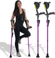 Ergobaum 7G Crutches  5'-6'6' Adjustable (Purple)